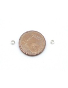 Perles à écraser métal argenté blanc 2,5mm 2