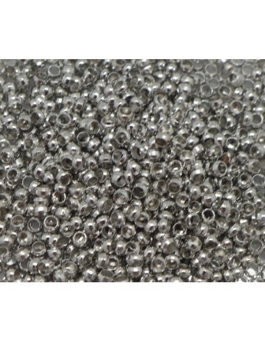Perles à écraser métal argenté 2,5mm