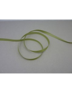 Ruban plat brillant de couleur vert pistache 9,5mm