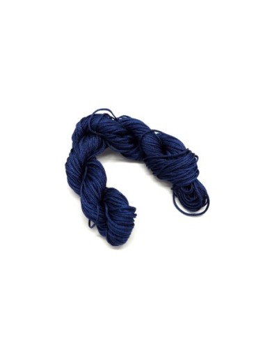Echeveau de 29m fil nylon tressé bleu marine 0,8mm bracelet wrap, shamballa