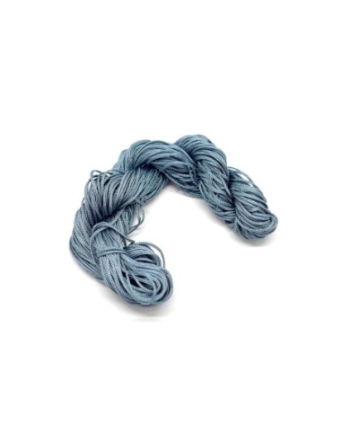Echeveau de 29m fil nylon tressé bleu ardoise 0,8mm bracelet wrap, shamballa