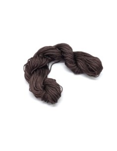 Echeveau de 29m fil nylon tressé marron fonce 0,8mm bracelet wrap, shamballa