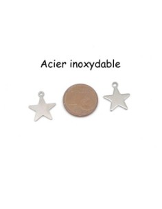 breloque étoile en acier inoxydable 2