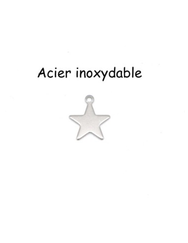 breloque étoile en acier inoxydable