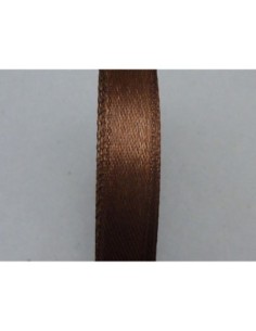Ruban satiné marron châtaigne 10mm 2