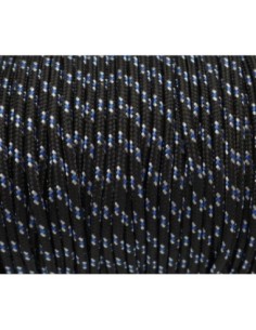 paracorde 3mm cordon nylon tressé, gainé noir, blanc, bleu