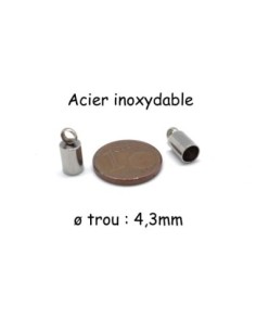 Embout pour cordon 4mm en acier inox 2