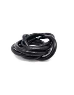 Cordon cuir 6mm rond noir