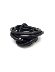 Cordon cuir 5mm rond noir