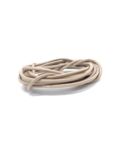 Cordon cuir rond 2mm beige, gris grège