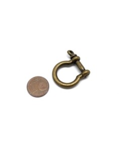 Grand Fermoir manille en métal de couleur bronze pour lanière 8mm 2