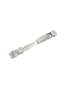 Fermoir clip griffe, fermoir montre pour lanière 10mm en métal argenté 2