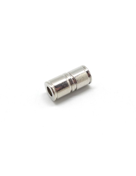 Fermoir aimanté 3,5mm embout rond en métal argenté cylindrique