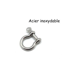 Fermoir manille en acier inoxydable pour bracelet marin