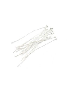 tige métalliques clous à bille 6cm souple en métal argenté brillant blanc