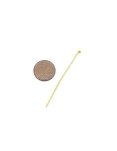50 tiges métalliques clous à tête plate 5cm en métal doré 2