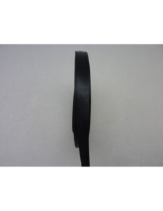 Ruban plat satiné 9,5mm pas cher de couleur noir 2