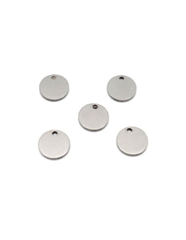 Médaille en acier inoxydable 10mm argenté peut être gravé