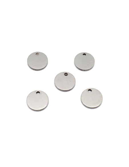 Médaille en acier inoxydable 10mm argenté peut être gravé