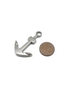 Fermoir ancre marine argente en acier inoxydable 38mm x 25mm 2