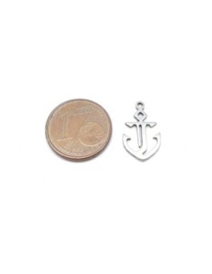petite breloque en acier inoxydable ancre marine argenté 2
