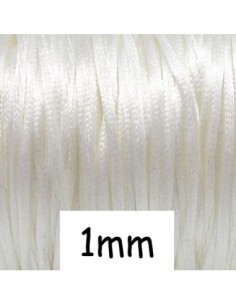 Cordon pour bijoux blanc cassé, ivoire 1mm