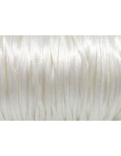 Cordon pour bijoux blanc cassé, ivoire 1mm 2