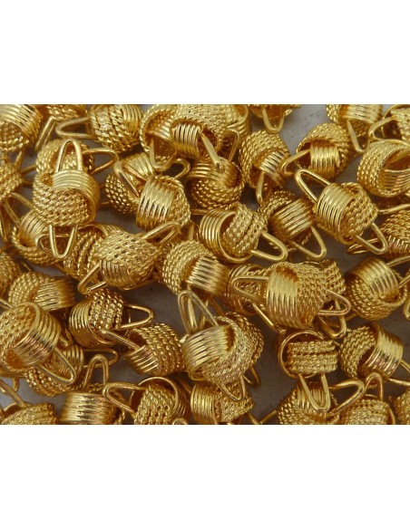 Connecteur losange filigrane en métal doré 11,5mm