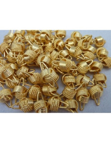 Perle connecteur losange filigrane en métal doré