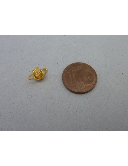 Perle intercalaire losange en métal doré