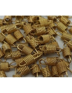 Perle connecteur filigrane en métal doré vieilli