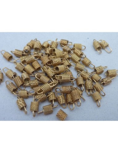 Connecteur tube en métal doré vieilli