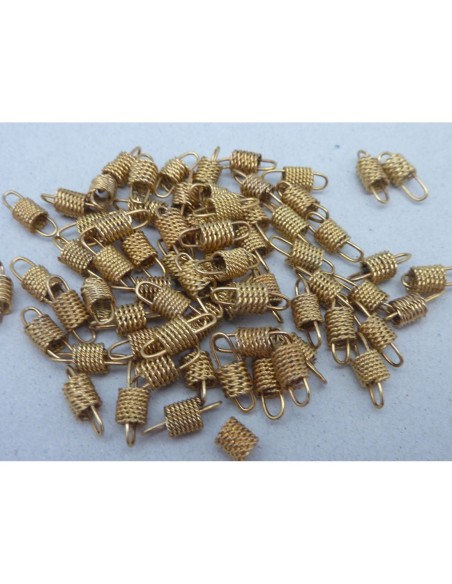 Connecteur tube en métal doré vieilli