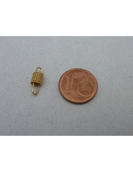 Perle intercalaire tube doré vieilli