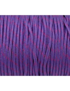 paracorde 3mm cordon nylon tressé violet et rose