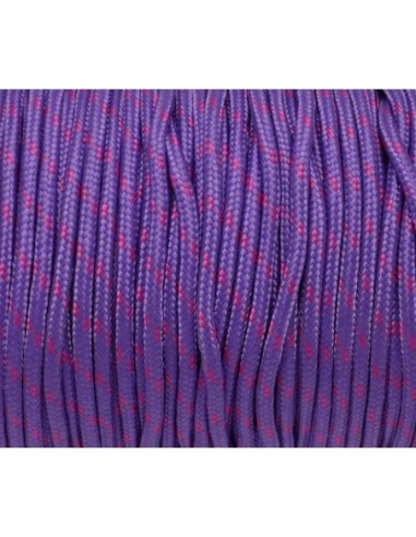 paracorde 3mm cordon tressé violet et rose