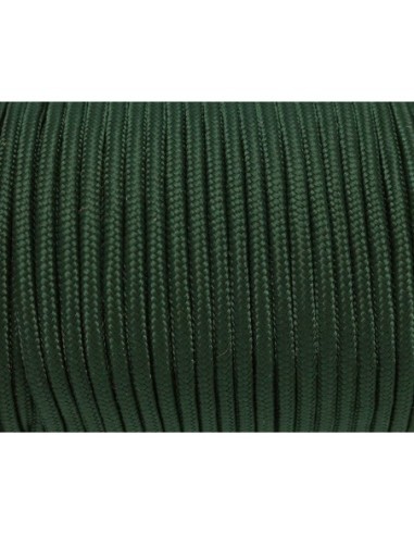 paracorde 3mm cordon nylon tressé uni vert kaki