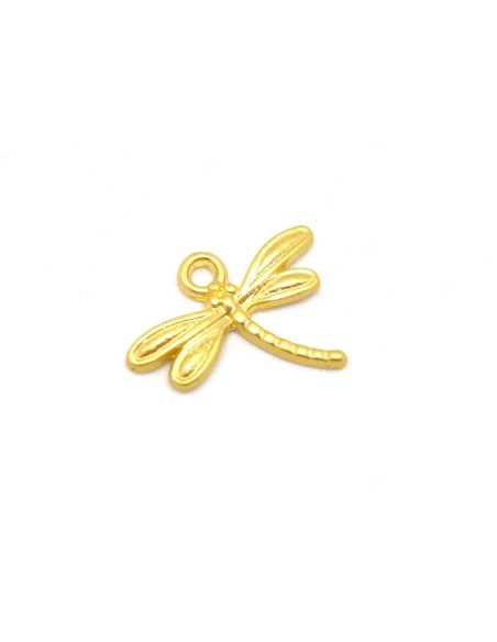breloque libellule en métal zamak doré