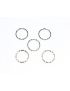 anneau fermé rond 14mm en métal argenté fin