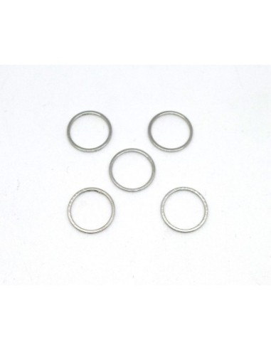 anneau fermé rond 14mm en métal argenté fin