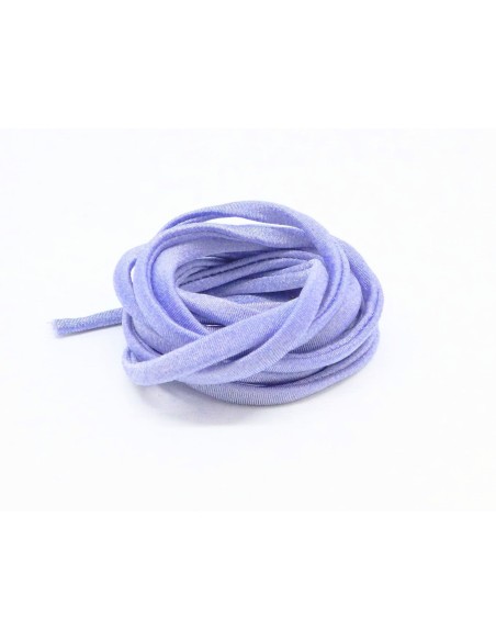 Cordon lycra élastique 3mm style spaghetti parme, glycine
