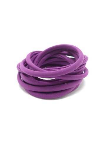 Cordon lycra élastique 3mm style spaghetti violet prune