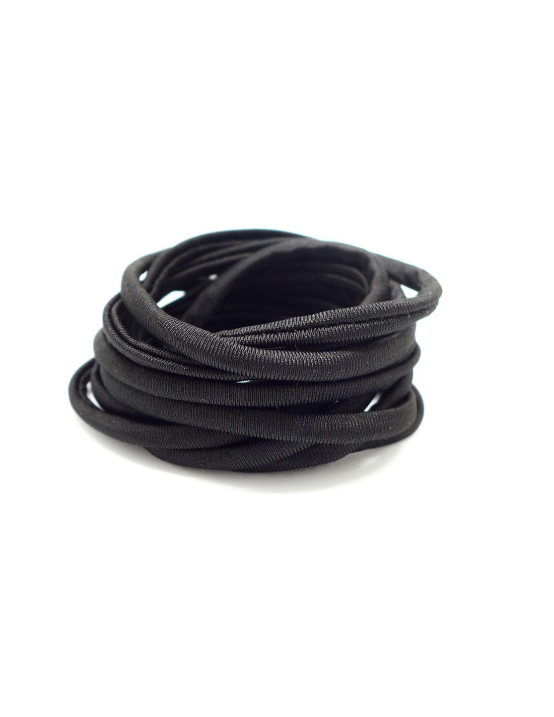 En gros 1mm 2mm 3mm blanc noir mince rond bandes élastiques à coudre en  caoutchouc cordon élastique corde - Type black - 3mm-5M
