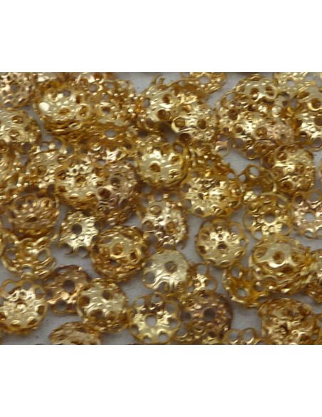 Coupelle filigrane en métal doré 