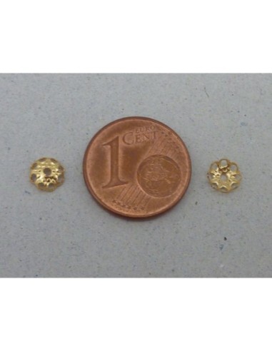 Coupelle filigrane en métal doré 