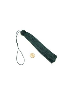 grand pompon de couleur vert militaire doux et brillant avec noeud chapeau 15cm 2