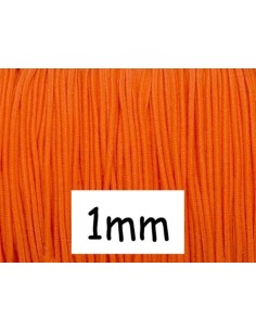 Fil élastique 1mm orange fluo