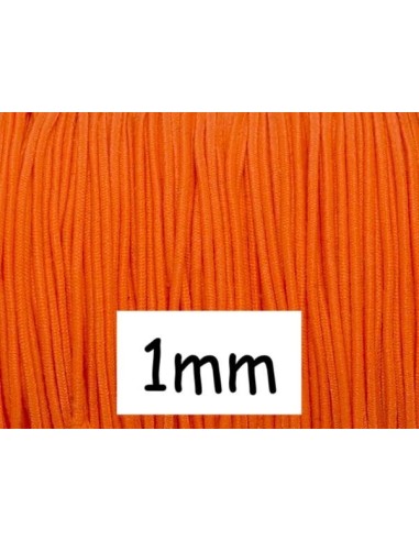 Fil élastique 1mm orange fluo