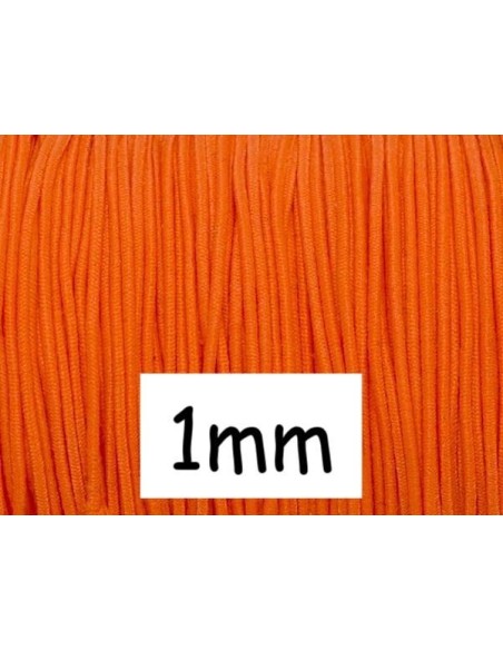 Fil élastique 1mm orange fluo