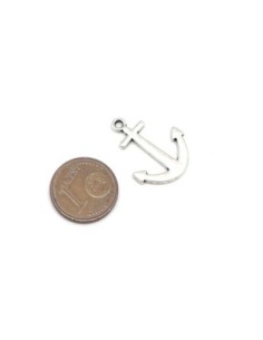 breloque ancre marine en métal argenté 22mm x 17mm 2